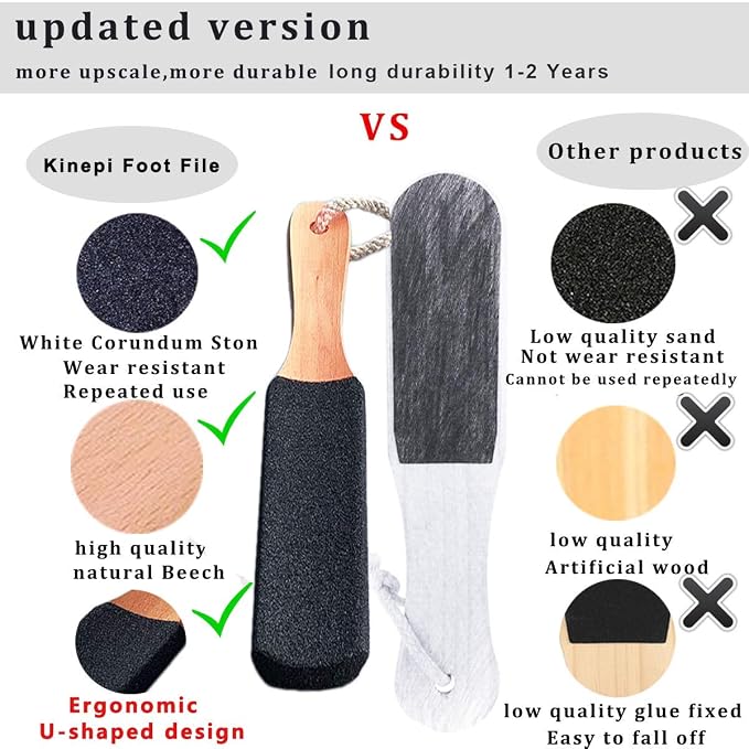 Kinepi Foot Scrubber Pedicure Foot File Pumice Stone, Professional Pedicure - Image 3