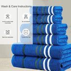CASA COPENHAGEN Exotic 6Pcs 100% Egyptian Cotton Designer Towels Gift Set- - Image 4