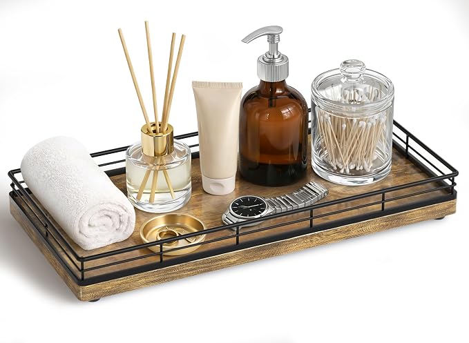 Bathroom Vanity Tray for Countertop, Bathroom Organizer for Soap, Perfume & by Focusonit