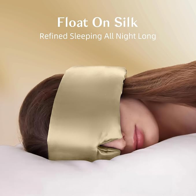 Silk Sleep Mask for Women and Men, Side Sleeper, 22 Momme Pure Mulberry Silk - Image 4