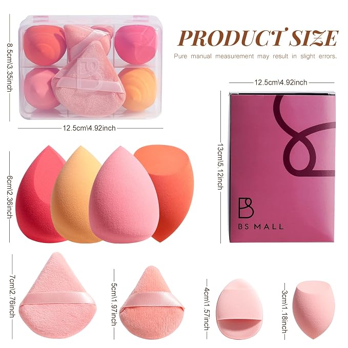 Makeup Sponge Set BS-MALLTriangle Puff 14 Pcs - Image 7