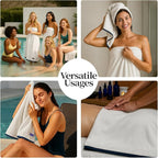 REDKISS 100% Cotton 2 Pack Luxury Bath Towels 27 x 54 Inches, Oversized Bath - Image 8