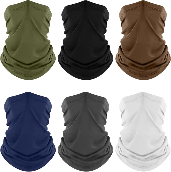Fuinloth Neck Gaiter, 6 Pack Cooling UV Protection Bandana Face Mask Gator Scarf by fuinloth
