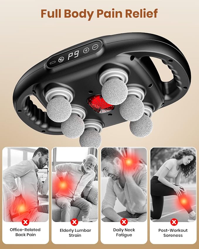 6-Head Massage Gun, Deep Tissue Back Massager - Image 5