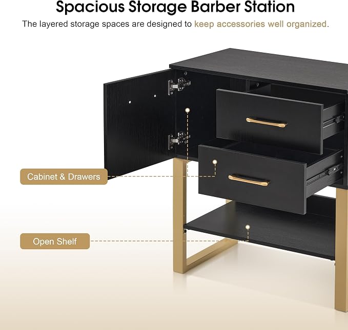 BarberPub Beauty Barber Station, Spa Wall Mount Storage Cabinet, Salon Equipment - Image 6