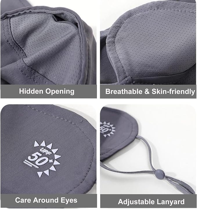 2Pcs UV Face Mask, Sun Masks for Women, Cooling Breathable Face Cover for - Image 4