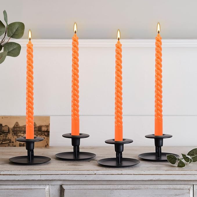 WPONSZU 12 Pack 10 Inch Spiral Taper Candle Set, Unscented Dripless Candlesticks - Image 6