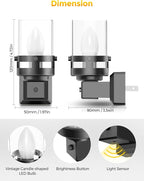 Briignite Candle Night Light Plug in, Vintage Night Lights Plug into Wall - Image 5