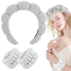 Zkptops Spa Headband for Washing Face Wristband Set Sponge Makeup Skincare - Image 8