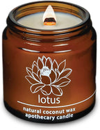 Hemlock Park Lotus Flower Apothecary Hand-Poured Scented Candle | Crackling by HemlockPark