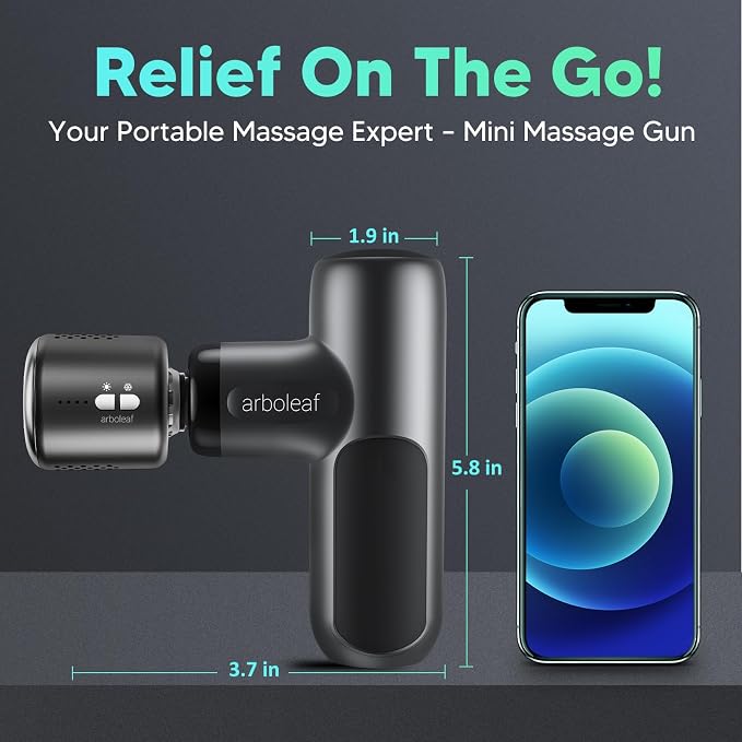 arboleaf Mini Thermacool Massage Gun, Heat and Cool Muscle Massager - Image 9