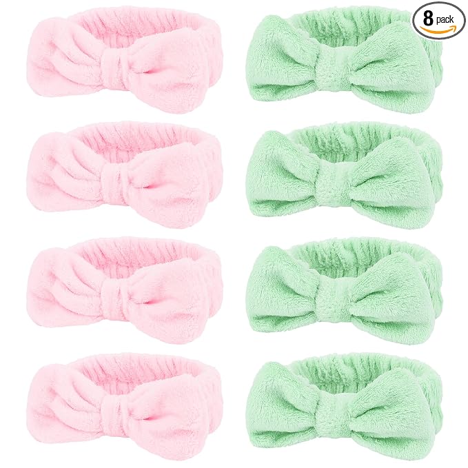 8 Pack Spa Headband for Washing Face Stocking Stuffers Skincare Headbands Bulk by TIOSRU