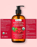 Yoken Organic Rosehip Seed Oil, USDA 100% Pure Rosehip Oils - Image 7