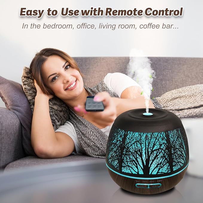 Roonbo Diffusers for Essential Oils Large Room 400ml, Essential Oil Diffuser - Image 7