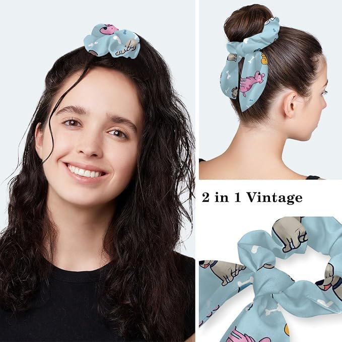 Scrub Caps Women Ponytail Cute Pink and White Leaves Caps Bouffant Working Hat - Image 5