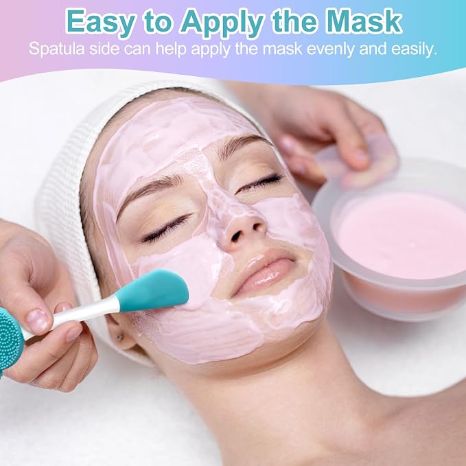 MUIIGOOD Blue Silicone Face Scrubber Face Mask Brush Exfoliating Lip Brush - Image 5