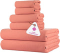 CASA COPENHAGEN Waffle 6Pcs 100% Egyptian Cotton Large Designer Towels Gift by CASACOPENHAGEN