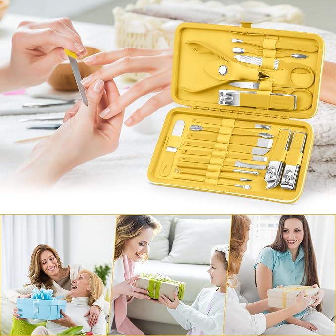 Teamkio 18pcs Manicure Set Pedicure Nail Clippers Set Travel Hygiene Kit - Image 7