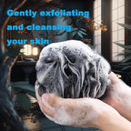 Black Bath Shower Loofah Exfoliating Body Back Scrubber Sponge - Image 4