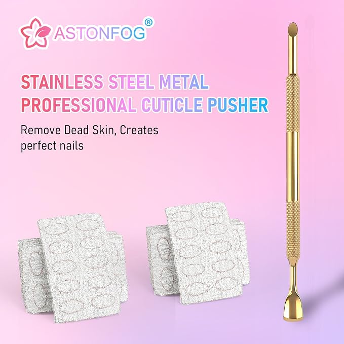 Pre-Treatment Cuticle Pusher, Dual Ended Cuticle Remover Russian Prep Nail - Image 7