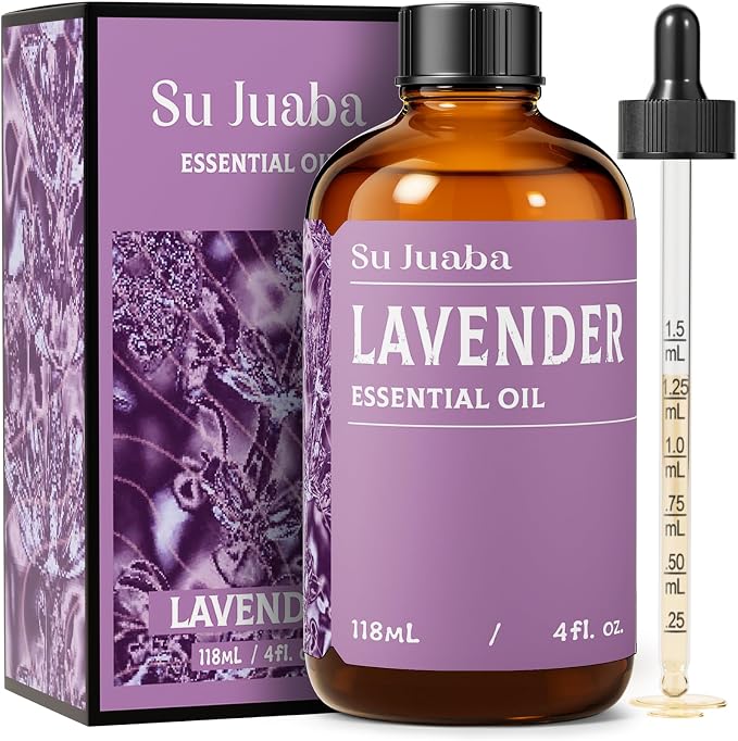 SU JUABA Lavender Essential Oil 4 Fl Oz, 100% Pure Natural Aromatherapy Oil by Unknown