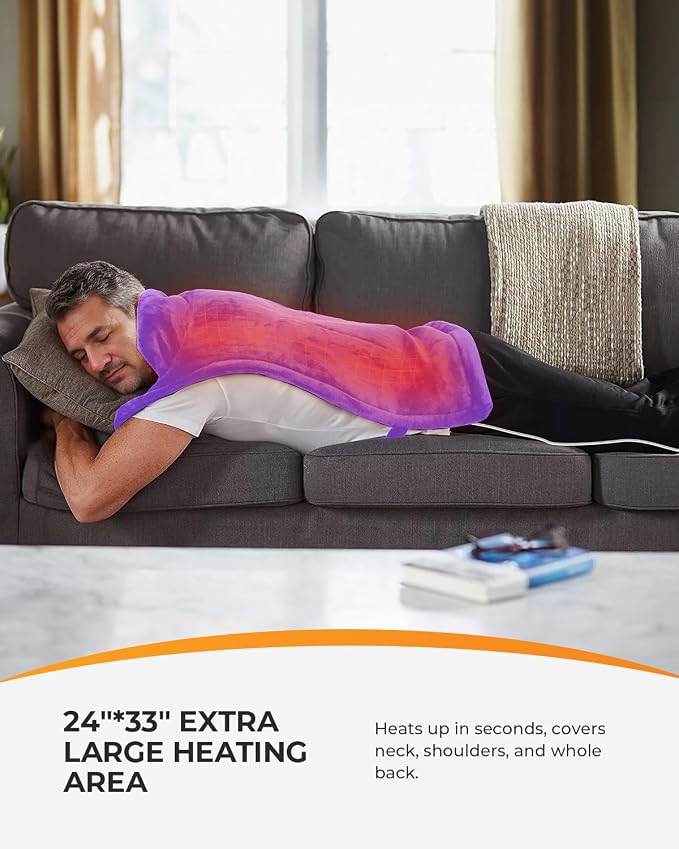 CooCoCo Back Heating Pads for Women Grandma, FSA Eligible Heat Pad for Back - Image 3