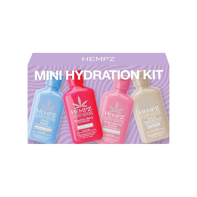Hempz Mini Moisturizer Set, Hydrating Lotion Kit, Beauty Actives 4 pack - Image 2