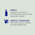 Dr Teal's Body Wash with Pure Epsom Salt, Relax & Relief with Eucalyptus & - Image 3