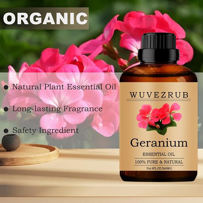 Geranium Essential Oils, 240ML Pure and Natural Essential Oil - Image 4
