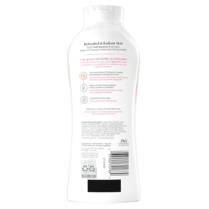 Olay Body Wash for Women, Fresh Radiance, Refreshing & Renewing, Made - Image 12