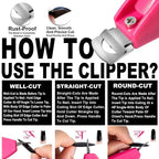 Pink Adjustable Artificial Acrylic Fake Nail False Nail Tip Clipper Cutter - Image 2