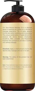 Handcraft Blends Sore Muscle Massage Oil 8 Fl Oz - Image 2