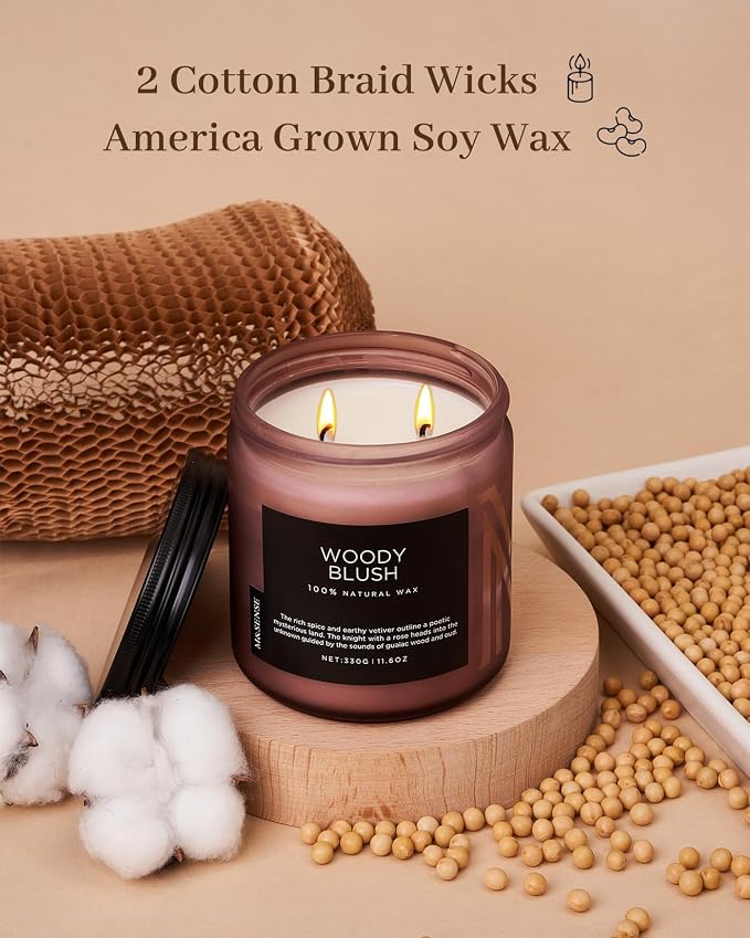 M&SENSE Rose Oud Scented Candles - Image 3