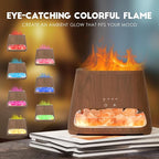 SALKING Colorful Flame Fire Diffuser Humidifier, Himalayan Salt Lamp, 7 Colors - Image 3