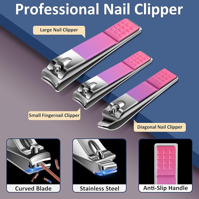 BLESWIN 10 in 1 Manicure Pedicure Kit, Manicure Kit - Image 3