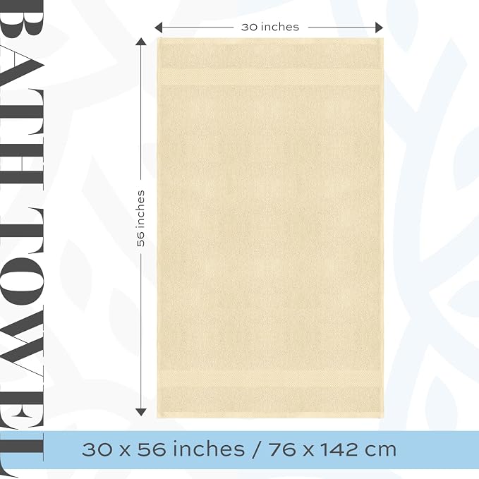 White Classic Luxury Bath Towels Large - Image 4