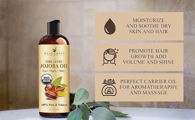 Handcraft Blends USDA Organic Jojoba Oil | Cold-Pressed | 8 Fl Oz | 100% Pure & - Image 5