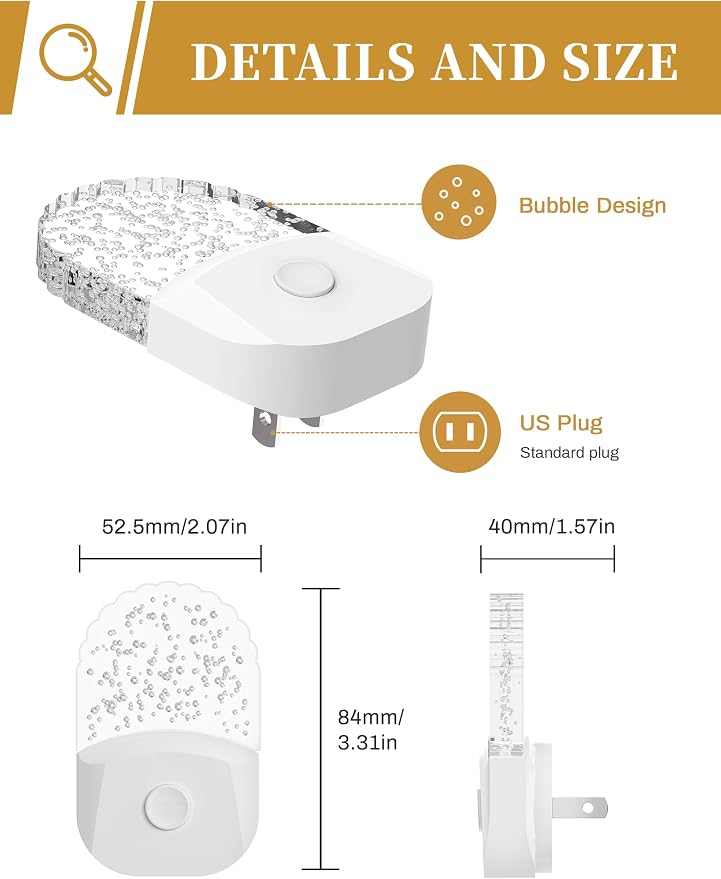 DORESshop LED Night Light, Baby Night Lights, Plug in NightLight - Image 8