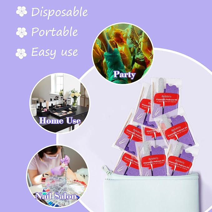 Disposable Pedicure Kit Sets, 5 in 1 Nail Salon Manicure Pedicure Kit - Image 5
