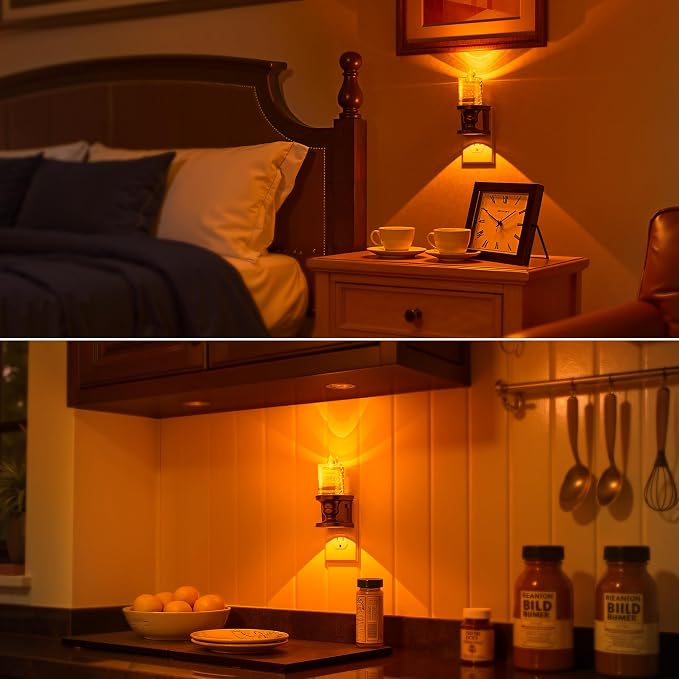 Briignite Flameless Candle Night Light, Bubble Night Lights Plug into Wall - Image 4