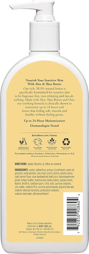 Burt's Bees Body Lotion for Sensitive Skin - Image 2