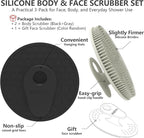 Silicone Body and Face Scrubber Set 3 Pack, BEAUTAIL Shower Bath Scrubber - Image 6