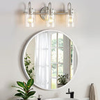 3 Lights Vanity Light Fixture, Brushed Nickel Bathroom Wall Sconces, Modern - Image 4