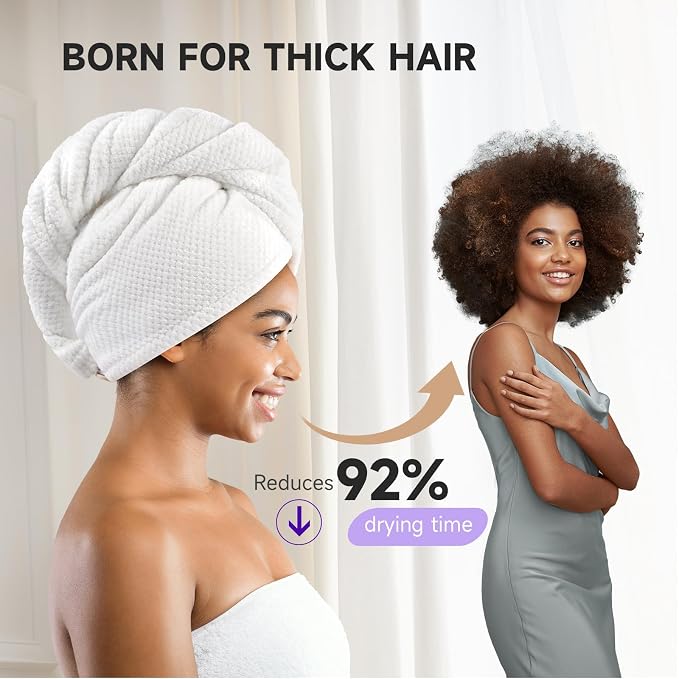 Umisleep 3 Pack Microfiber Hair Towel Wrap - Image 2