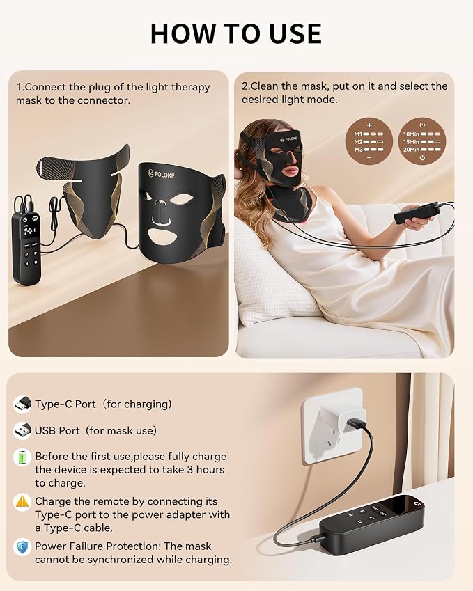 Red Light Therapy for Face, LED Light Therapy Mask Skin Care Mask & Neck - Image 7