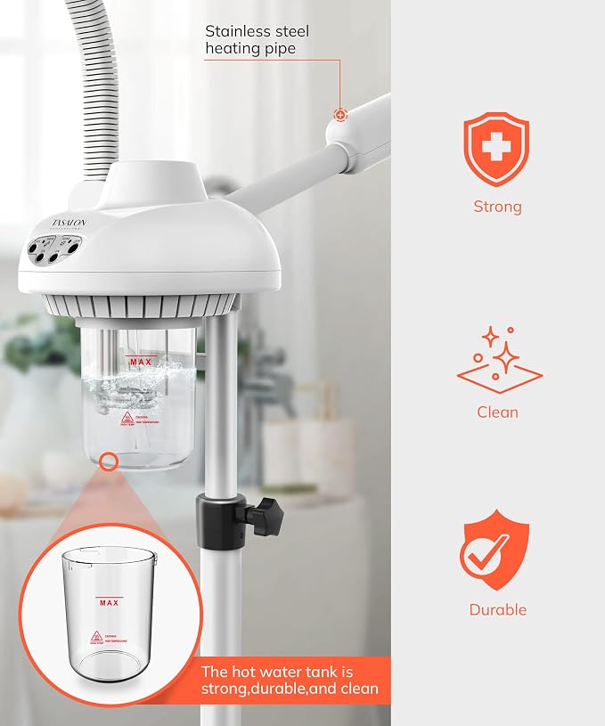 TASALON Professional 2 in 1 Facial Steamer - Image 4