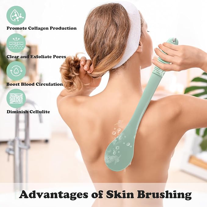 17-Inch Back Scrubber for Shower, Anti-Slip Exfoliating Body Brush for Bath - Image 5