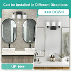 Black Bathroom Light Fixtures Over Mirror, Rustproof Vanity Lights - Image 4