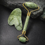 Jade Roller and Gua Sha Set, Natural Jade Stone Facial Massage Tools - Image 7