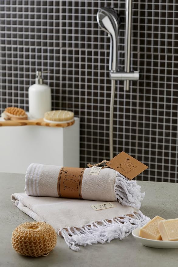 Hand Towels - Set of 2, Decorative Peshtemal Cotton Hand Towels - Image 8